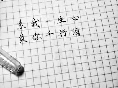 最浪漫的爱情诗句 系我一生心，负你千行泪