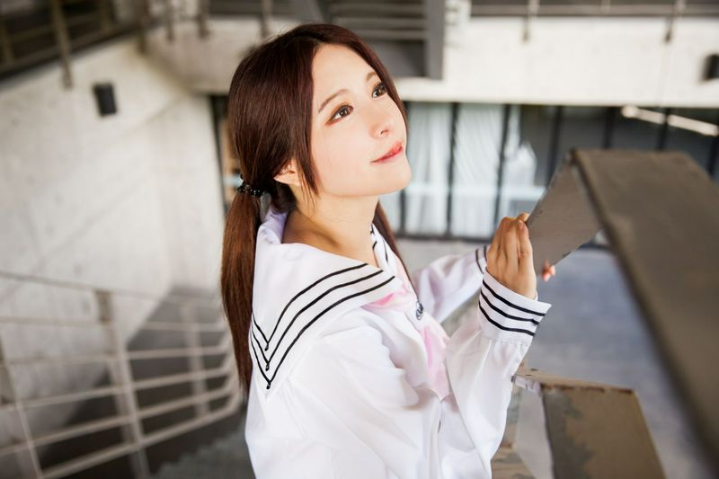台湾美女张齐郡JULIE长筒袜校服少女