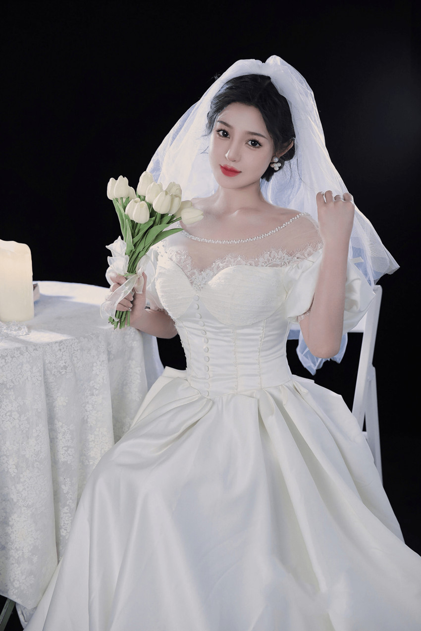 穿婚纱的新娘子