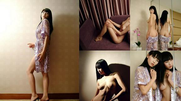 冷艳女模娇乳粉嫩蕾丝睡衣诱惑_0